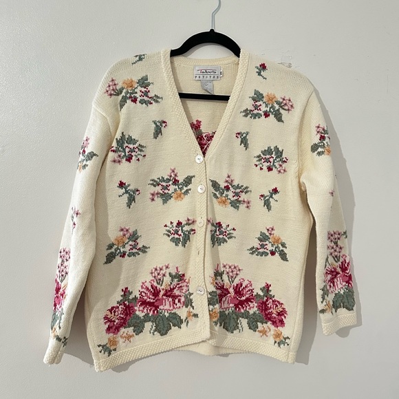 Vintage Embroidered Cardigan Sweater - Picture 1 of 9